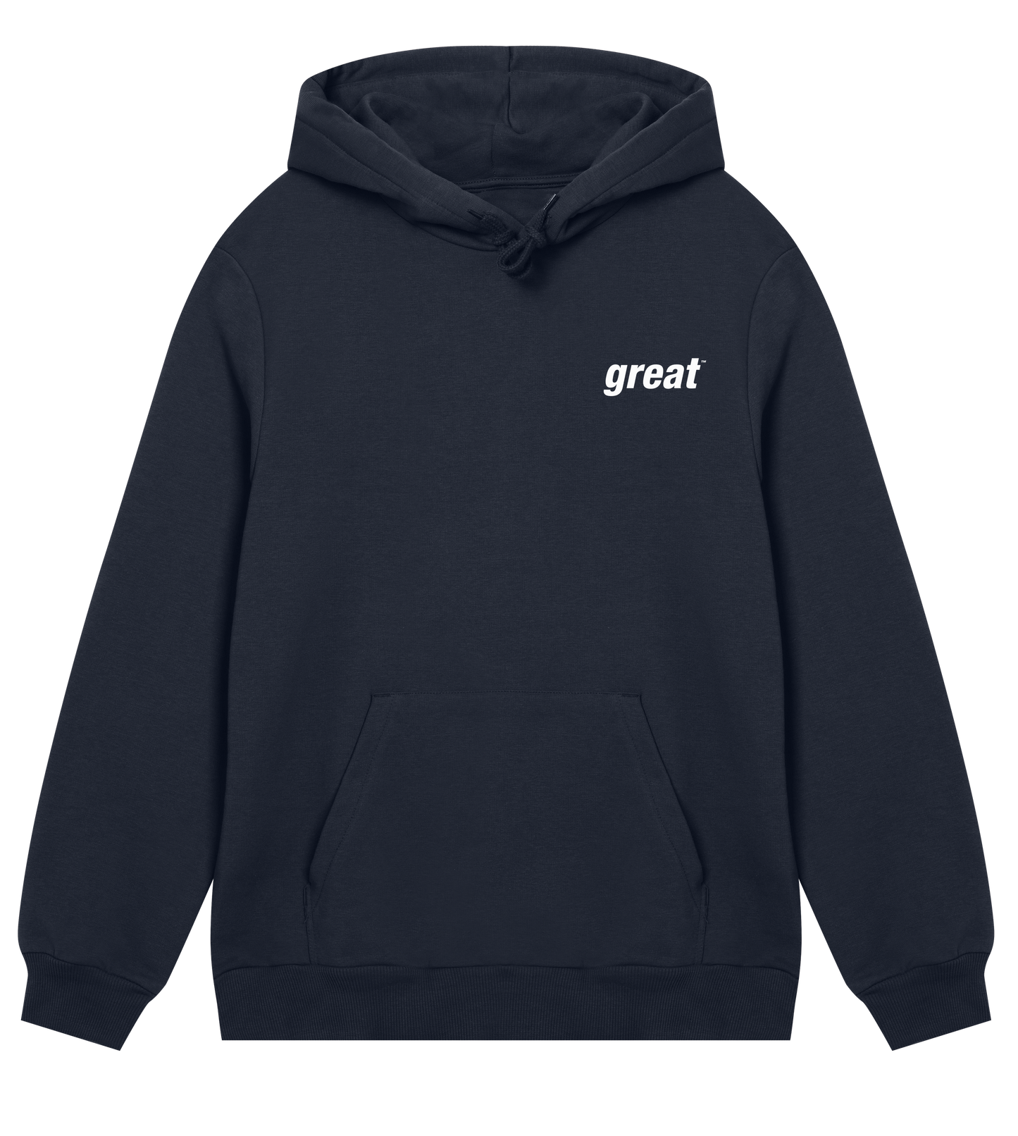 GreatinWhite Unisex Hoodie in Organic Cotton