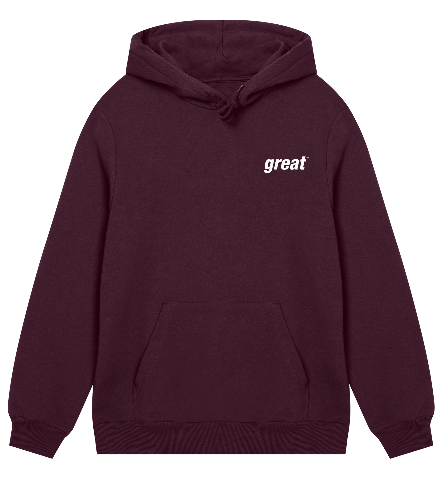 GreatinWhite Unisex Hoodie in Organic Cotton