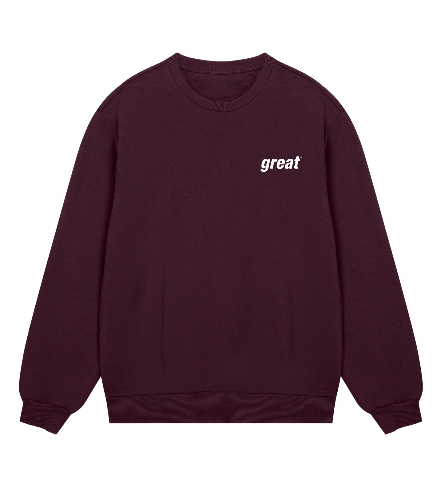 GreatinWhite Unisex Sweatshirt in Organic Cotton