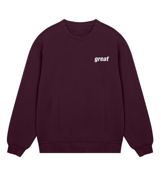 GreatinWhite Unisex Sweatshirt in Organic Cotton